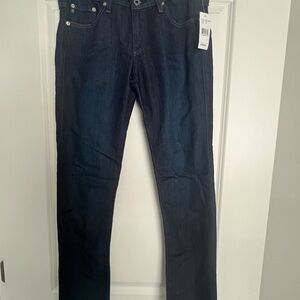 AG Adriano Goldschmied Women's Skinny Jeans in Dark Blue Denim